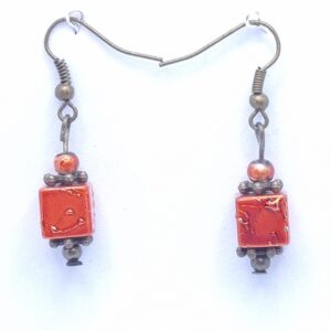 Steampunk cubes earrings