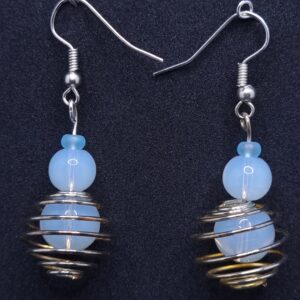 Moonstone in cage earrings